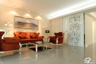 欧式风格二居室古典白色富裕型客厅沙发背景墙沙发图片