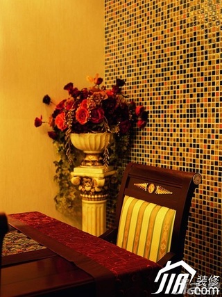 中式风格三居室富裕型餐厅餐桌图片