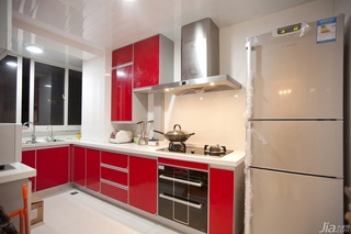 简约风格二居室大气白色经济型厨房橱柜定制