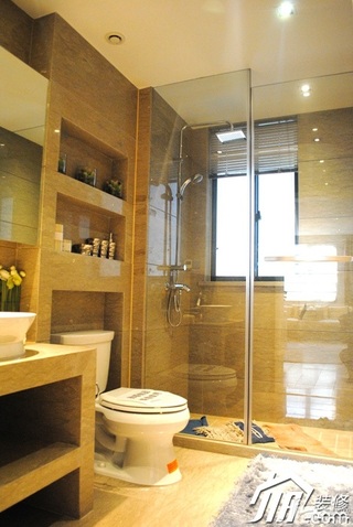 现代简约风格三居室白色富裕型淋浴房订做