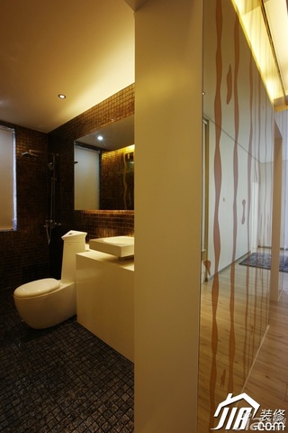 简约风格公寓简洁富裕型卫生间背景墙洗手台图片