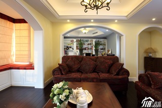 欧式风格别墅稳重客厅沙发图片