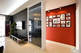 简约风格二居室稳重富裕型客厅走廊窗帘效果图