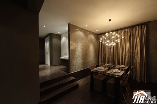 简约风格公寓富裕型120平米餐厅过道窗帘效果图
