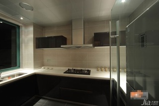 简约风格公寓实用黑色富裕型120平米厨房橱柜订做