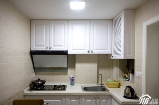 混搭风格小户型简洁白色富裕型厨房灯具图片