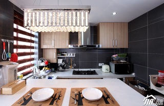 混搭风格公寓富裕型厨房灯具婚房设计图纸