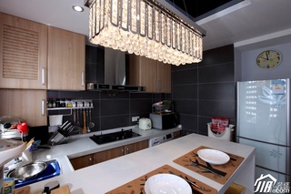 混搭风格公寓富裕型厨房灯具婚房设计图