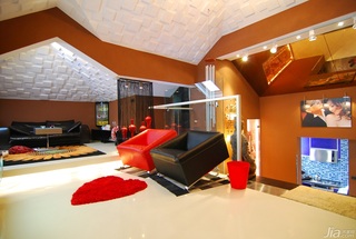 欧式风格复式豪华型客厅吊顶沙发婚房设计图纸