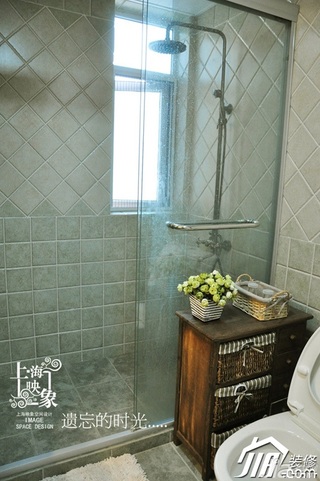 田园风格一居室温馨暖色调富裕型淋浴房设计图