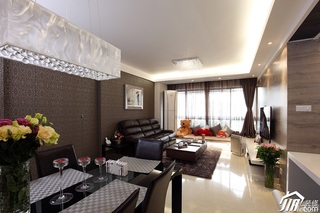 欧式风格公寓富裕型客厅沙发背景墙沙发婚房平面图