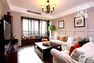 混搭风格二居室富裕型客厅沙发背景墙沙发效果图
