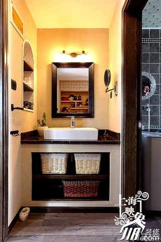混搭风格二居室富裕型卫生间洗手台效果图