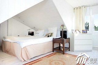 简约风格别墅舒适20万以上卧室床图片