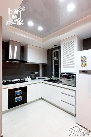 欧式风格公寓富裕型厨房橱柜效果图