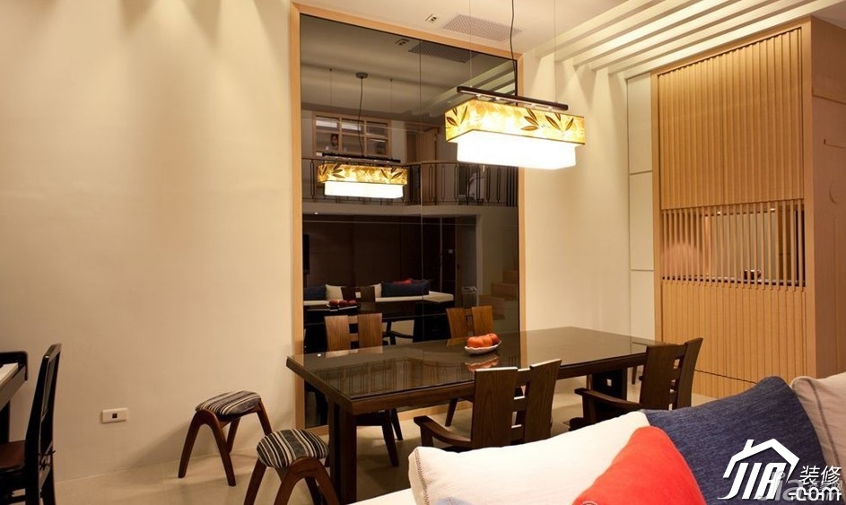15-20万装修,混搭风格,富裕型装修,别墅装修,餐厅,灯具,餐桌,背景墙