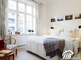 简约风格公寓舒适5-10万60平米卧室飘窗床效果图