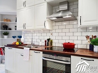 简约风格公寓白色5-10万60平米厨房橱柜定制