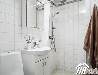 简约风格公寓白色5-10万60平米浴室柜效果图