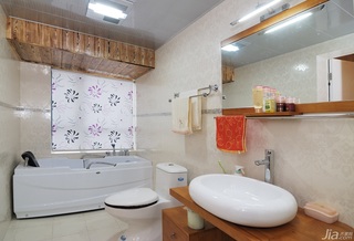 混搭风格小户型富裕型卫生间背景墙洗手台效果图