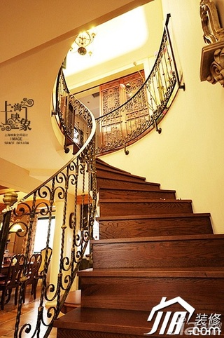 欧式风格别墅古典暖色调富裕型140平米以上楼梯设计图纸