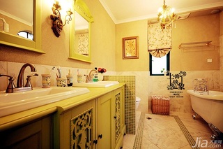 欧式风格别墅古典暖色调富裕型140平米以上浴室柜图片