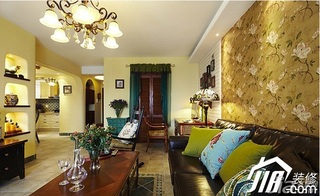 美式乡村风格公寓古典经济型客厅沙发效果图