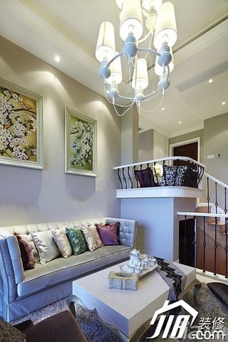 简约风格复式富裕型80平米客厅沙发效果图