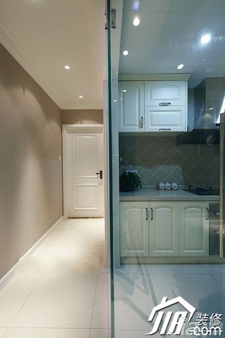 简约风格复式富裕型80平米厨房走廊橱柜设计图纸