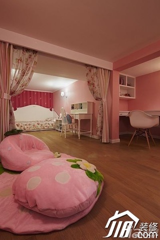 简约风格复式可爱富裕型80平米卧室设计图