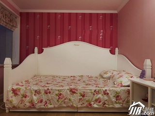 简约风格复式富裕型80平米卧室床图片