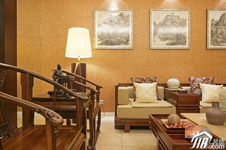 混搭风格公寓民族风富裕型120平米客厅沙发效果图