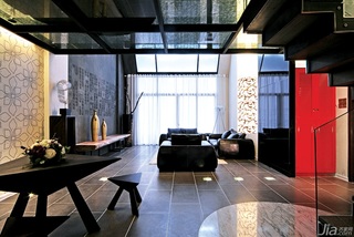 混搭风格复式古典富裕型客厅沙发效果图