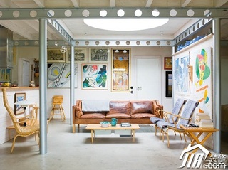 简约风格公寓小清新经济型130平米客厅沙发图片