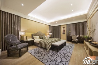 简约风格公寓豪华型90平米卧室床图片