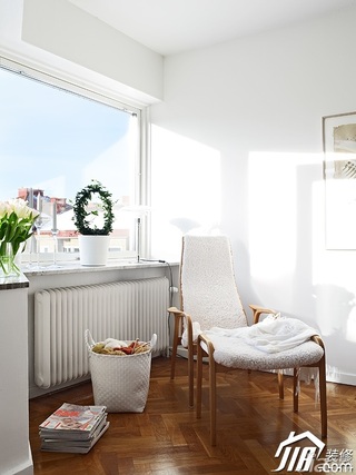 北欧风格小户型小清新白色经济型50平米客厅设计