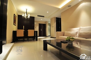 简约风格二居室简洁暖色调富裕型120平米客厅沙发图片