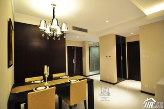 简约风格二居室简洁暖色调富裕型120平米餐厅过道灯具图片