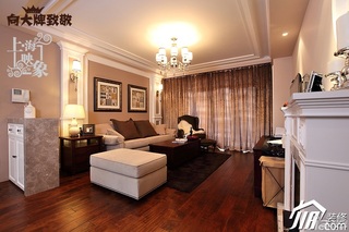 简约风格一居室大气咖啡色富裕型客厅沙发图片
