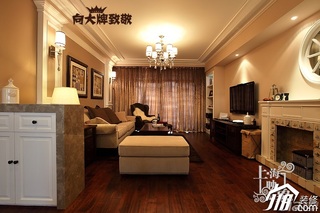 简约风格一居室大气咖啡色富裕型客厅电视背景墙沙发图片