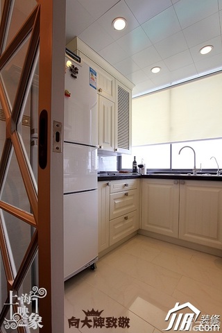简约风格一居室大气咖啡色富裕型厨房橱柜安装图