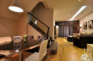 简约风格复式原木色富裕型140平米以上沙发效果图