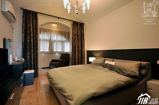 简约风格复式原木色富裕型140平米以上卧室床图片