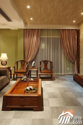 简约风格公寓富裕型90平米客厅窗帘图片