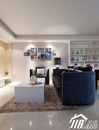 简约风格公寓经济型70平米客厅背景墙沙发图片