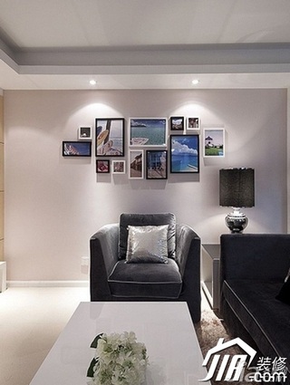 简约风格公寓经济型70平米客厅背景墙沙发图片