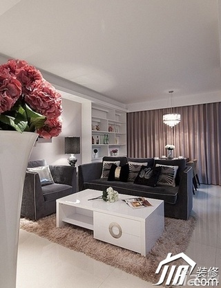 简约风格公寓经济型70平米客厅沙发图片