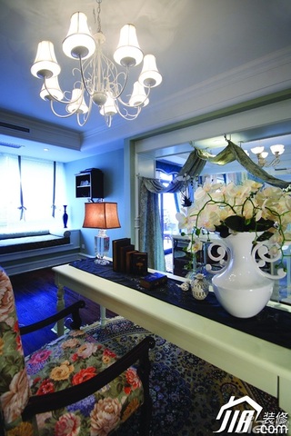 欧式风格别墅浪漫蓝色富裕型140平米以上灯具图片