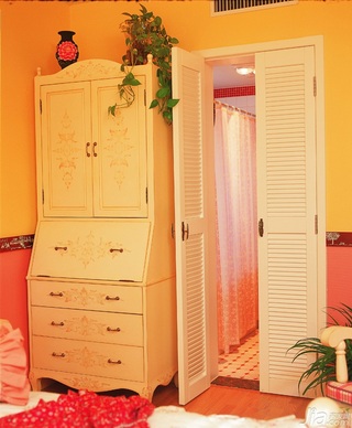 美式乡村风格三居室浪漫富裕型140平米以上衣柜安装图