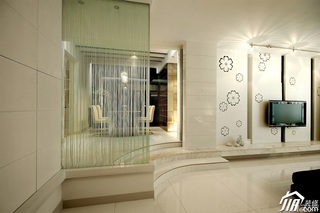简约风格三居室温馨白色5-10万130平米客厅客厅过道灯具效果图
